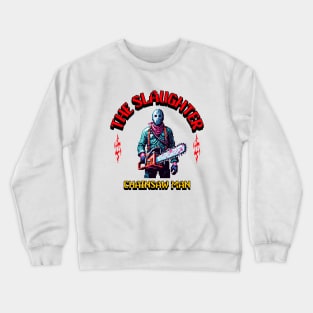 horror movies chainsaw man pixel art Crewneck Sweatshirt